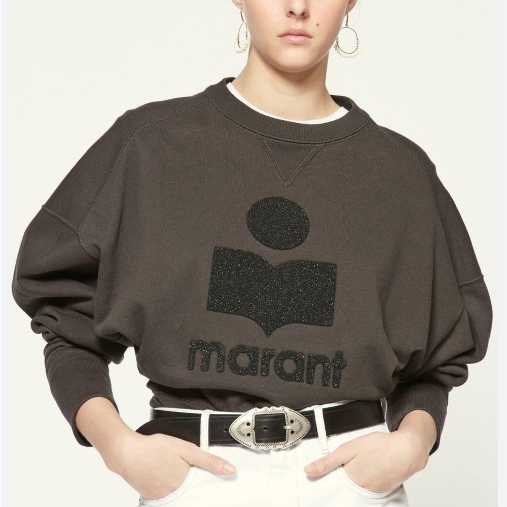 Isabel Marent Etoile Dark Brown Logo Sweatshirt